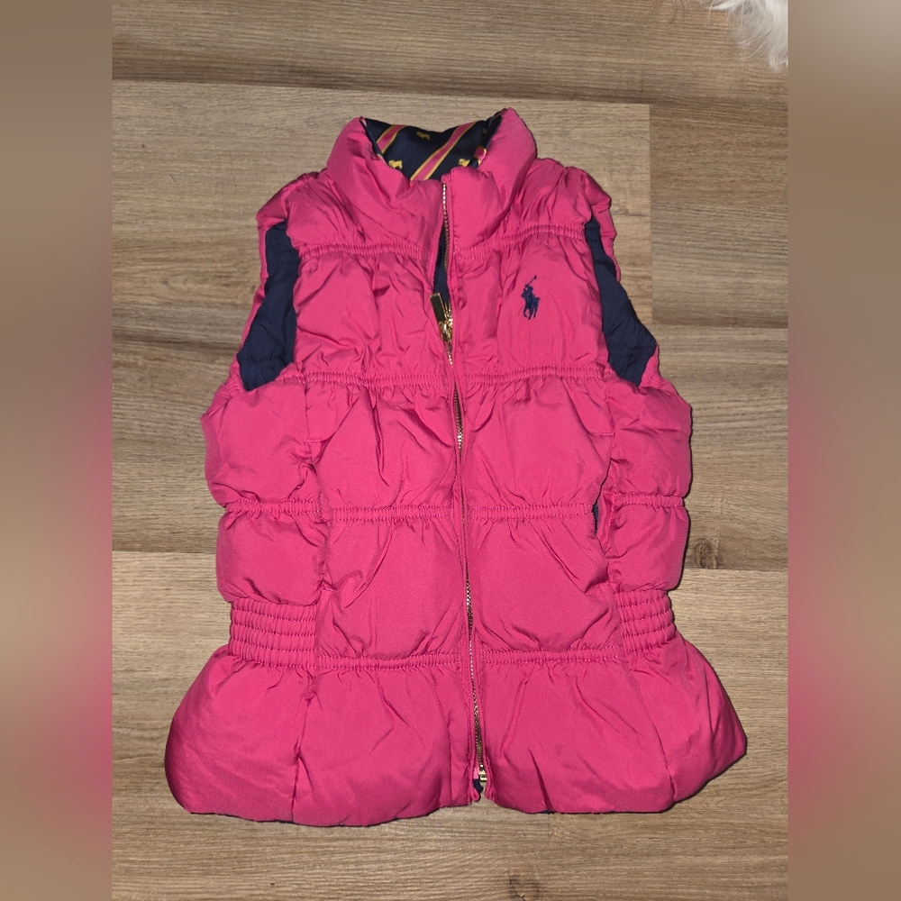 Ralph Lauren Pink Puffer Vest Size 6 Girls